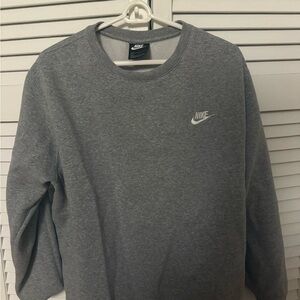 Nike Men's Crewneck Gray Sweater